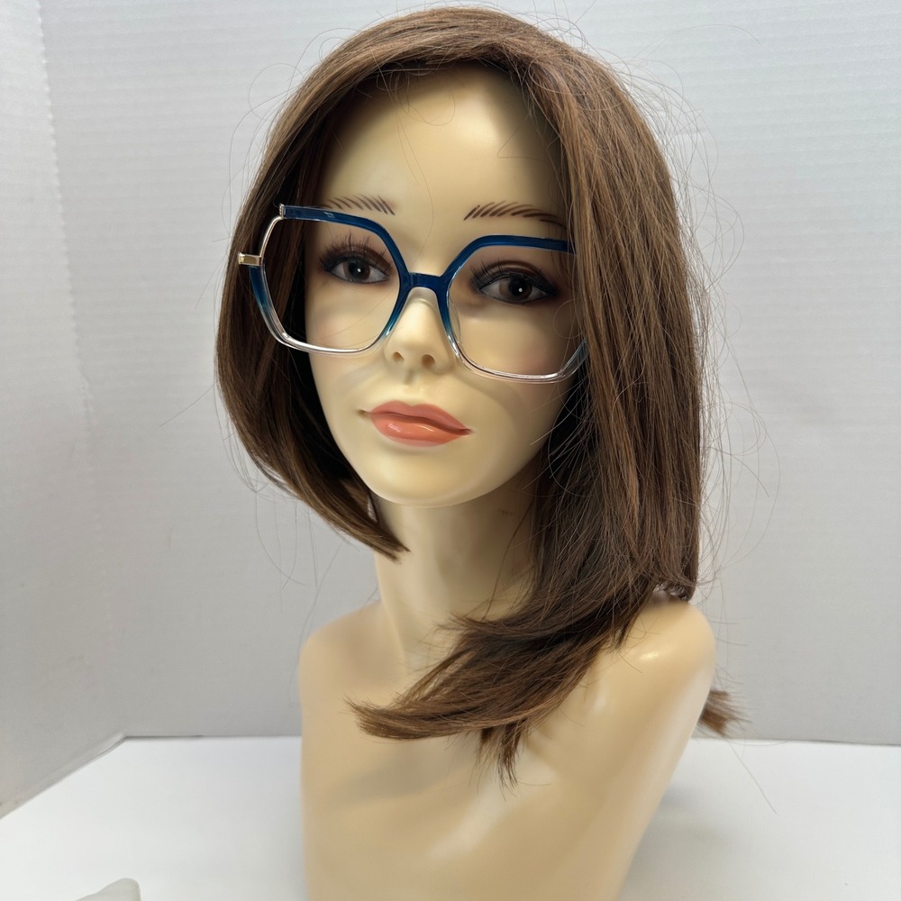 Zeelool Blue Gradient Rose Gold Geometric Eyeglass Frames Only JGX883711-03 - Picture 2 of 5
